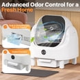 thumbnail image 4 of Dateyes Self Cleaning Cat Litter Box, Open Top Automatic Litter Box with App Control, Safety Sensors Protection, Cat Litter Mat and Fragrance Box, Grey, 4 of 7