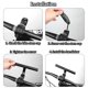thumbnail image 4 of Extensor de manillar de bicicleta con tapa de vástago, soporte de extensión de manillar de bicicleta de aleación de aluminio duradero y liviano de 20 cm, 4 of 4