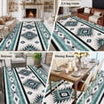 thumbnail image 6 of Area Rug 72×108in, Water Duck Green Aztec Geometric Floor Carpet Living Room Rug, Bohemian Ethnic Wind Non-Slip Welcome Mat Indoor Rugs for Bedroom Dining Room, 6 of 9