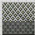thumbnail image 1 of oneOone Cotton Jersey Black Fabric Geometric Panel Sewing Material Print Fabric By The Yard 58 Inch Wide, 1 of 3