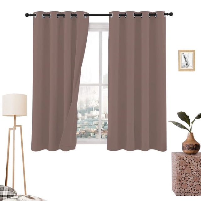 Cortinas Blackout 275cm Ancho X 160cm Alto - En 2 Páneles (Moca)