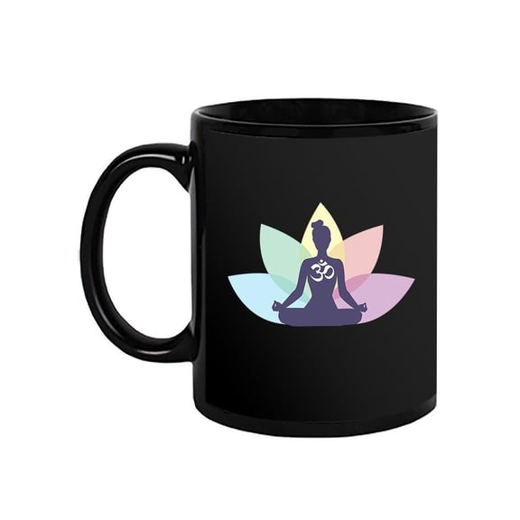 Woman Silhouette Meditating Mug - Image by Shutterstock