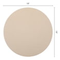 thumbnail image 6 of Placemats Set of 6 Leather Placemats for Kitchen Dining Table Placemats Wipeable Table Mat Apricot White 13x13inch, 6 of 6