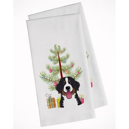 

Christmas Tree & Bernese Mountain Dog White Kitchen Towel - Set of 2