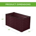 thumbnail image 3 of WILLYO  4x2x2ft Outdoor Metal Raised Garden Bed, Deep Root Box Planter for Vegetables, Flowers, Herbs, 119 Gallon Capacity,  Burgundy, 3 of 7