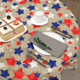 thumbnail image 4 of Fourth of July Tablecloth Round 60 Inch Independence Day Patriotic Decoration Outdoor Table Cloth Memorial Day American Fag Table Cover for Dining Kitchen Holiday Party Picnic Indoor Home Decor, 4 of 6