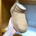 thumbnail image 2 of Botas de nieve de piel de oveja de una sola pieza, zapatos para amantes, zapatos grandes de algodón, zapatos de mujer que combinan con todo, 2 of 6