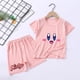 thumbnail image 2 of Kirby-Conjunto de pijama de dibujos animados para niña, ropa de dormir cómoda, camiseta rosa, pantalones cortos de manga corta, 2 of 5