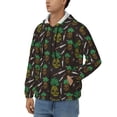 thumbnail image 3 of Uemuo Pineapples for Men's Fashion Full-zip Hoodies & Sweatshirts with Kangaroo Pocket, Zip-up Hooded Sweatshirt, Moisture Wicking & Breathable-X-Large, 3 of 5