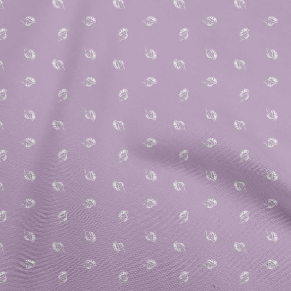 oneOone Rayon Pastel Purple Fabric Sea Shells Sewing Material Print Fabric By The Yard 56 Inch Wide