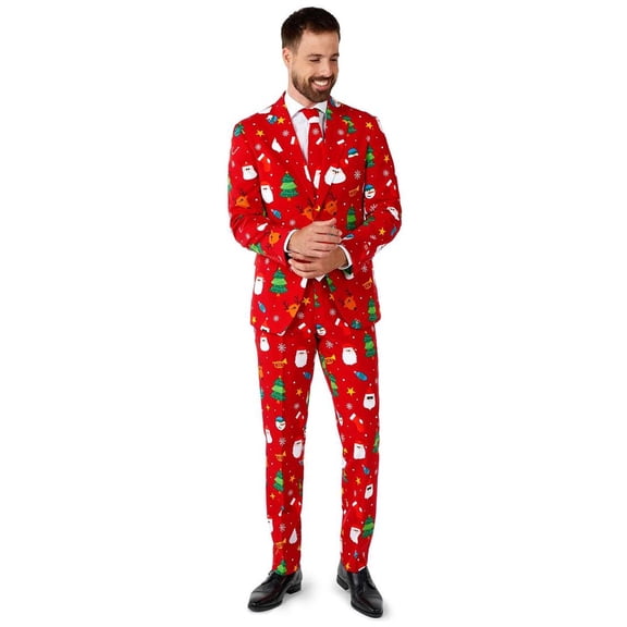 OppoSuits Men's Suits Festivity Red - US 38 Red