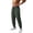 Army Green, variant on Men's Simple Design Ice Silk Quick Dry Thin Jogging Pants Adjustable Drawcord Waist Zipper Side Pocket Micro Stretch Walking Trousers Gray XL