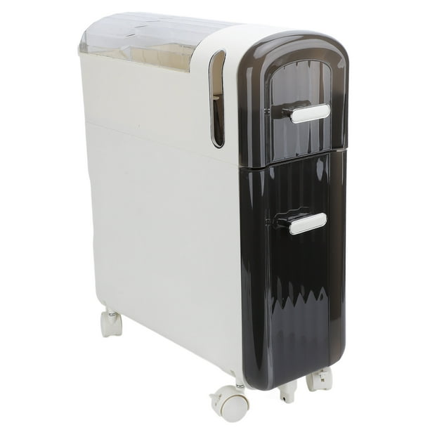 Gabinete de Almacenamiento Estrecho Multiusos de 2 Niveles, Diseño Moderno y Simple Tipo Cajón Gabinete de Almacenamiento de Binado Delgado para Baño Cocina Con Múltiples