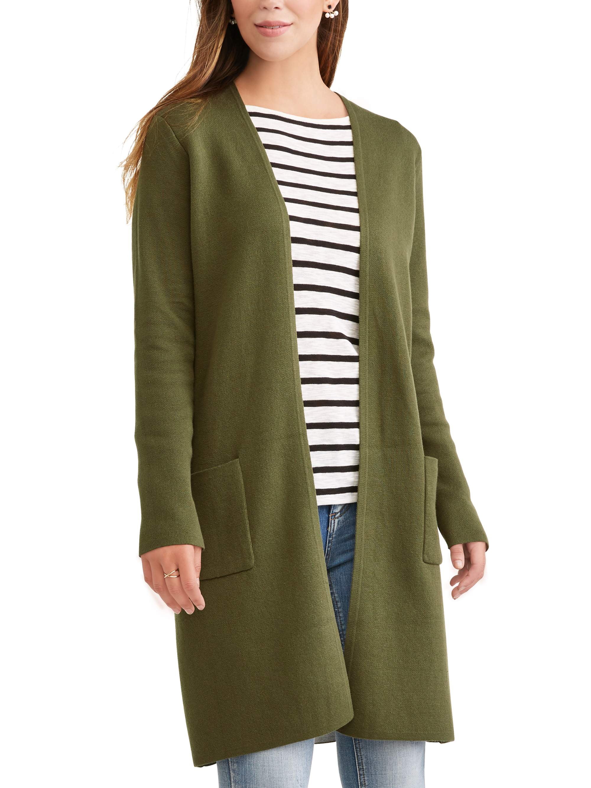 time and tru long cardigan