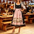 thumbnail image 4 of QUNYINEY Sleeveless Casual Dresses for Women Summer Oktoberfest Long Flowy German Dirndl Dress A Line Beer Carnival Loose Fit Square Neckline Dresses, 4 of 5