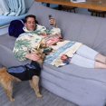 thumbnail image 3 of Wearable Oversized Blanket,Dachshunds Tropical Beach Wearable Blanket Hoodie for Adults,Cozy Hooded Blankets with Super Pockets,Super Warm Fuzzy Pullover for Women & Men, 3 of 6