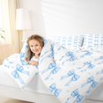 thumbnail image 3 of Manfei Blue Bow Bedding Comforter Set 7-Piece,Kids Cartoon Stars Pattern King Bedding Sets, 3 of 7