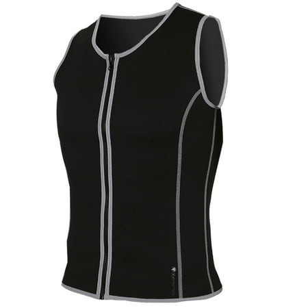 Size Large, SaunaFX Men s Slimming Neoprene Sauna Vest with Microban Antimicrobial Product Protection