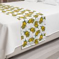 thumbnail image 2 of Rose Bed Runner, Computer Graphics of Mustard Toned Burgeoning Flowers English Garden Art, Decorative Accent Bedding Scarf for Hotels Homes and Guestrooms, King, Earth Yellow and White, by Ambesonne, 2 of 2