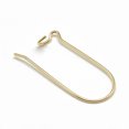 thumbnail image 3 of Brass Hoop Earrings Cadmium Free & Nickel Free & Lead Free Real 18K golden Plated 18 Gauge 37x14mm Pin: 1mm, 3 of 3