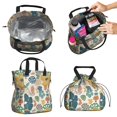 thumbnail image 2 of Boho Bohemia Flower Drawstring Lunch Bag Women - Drawstring Lunch Bag Insulated for Work Office - Stain-Resistant Large Lunchbags for Women with Multi-Pockets, 2 of 6