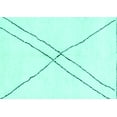 thumbnail image 1 of Ahgly Company Indoor Rectangle Solid Turquoise Blue Modern Area Rugs, 5' x 7', 1 of 4