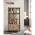 thumbnail image 4 of Boutique Home Bookshelf with Doors, Steel Structure and Industrial Rustic Style, 4 of 7