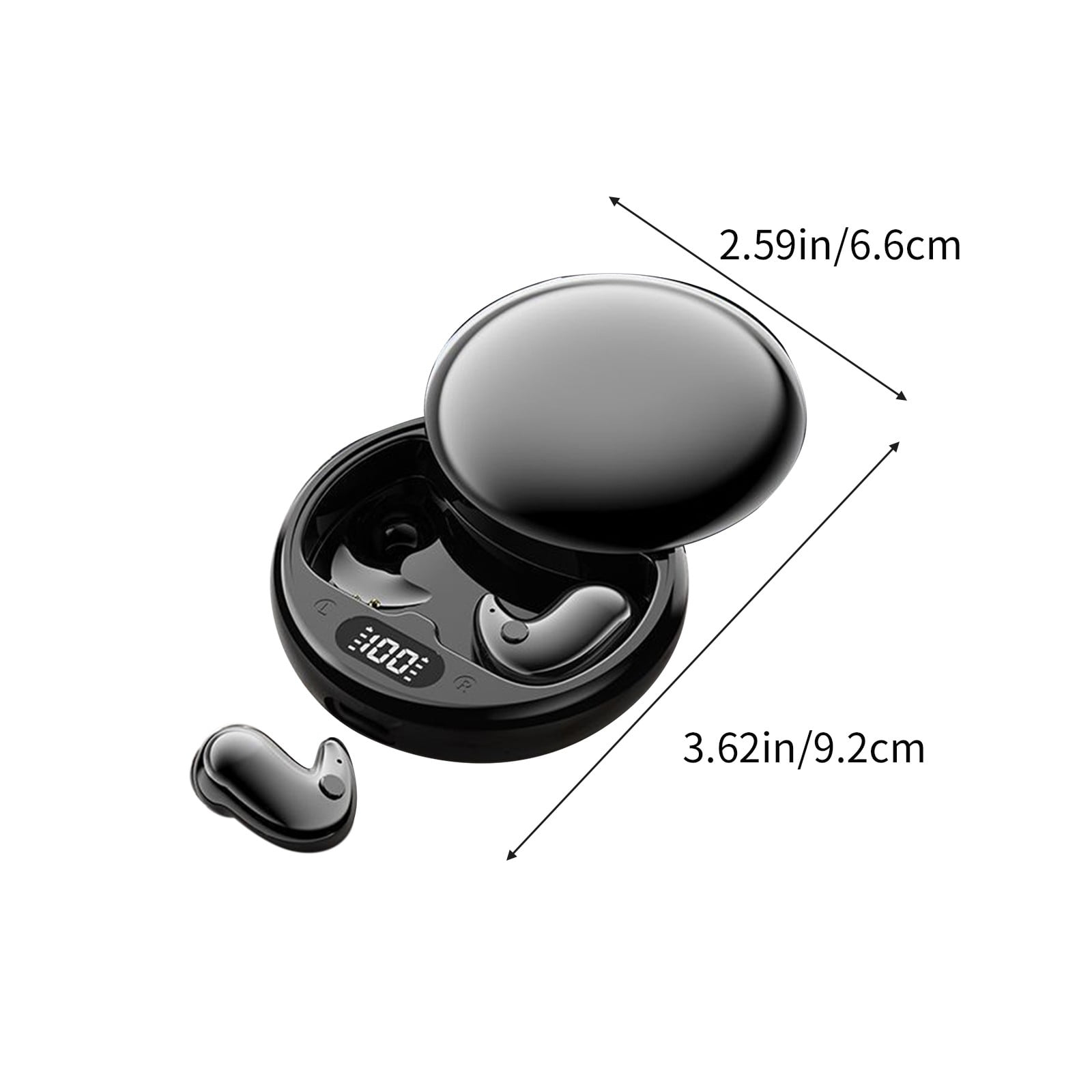 asxite Wireless Earbuds,Indulge In Comfort And High Sound Quality With These Long Battery Life Bluetooth Earphones Featuring A Comfortable In-ear Design,Black