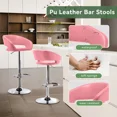 thumbnail image 6 of Modern Swivel Bar Stools, Adjustable PU Leather Counter Bar Chairs with Footrest for Kitchen Island Dining Room, 6 of 11