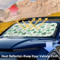 thumbnail image 6 of Xixirimido Abstract Shamrock Print Car Windshield Sun Shade Foldable Sunshade Front Window Cover Sun Visor for Trucks SUVs Sedan Universal Car Interior Accessories, 6 of 8