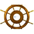 thumbnail image 5 of Nagina International Natural Nautical MDF Hub Wooden Pirate's Ship Steering Wheel - Home Decor - Pirate Nursery Gift (30 Inches), 5 of 6