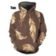 thumbnail image 4 of Sudadera con capucha para hombre, con estampado 3D de plumas, con estampado gráfico, para hombre y mujer, estilo informal, a la moda, con estampado completo, para uso urbano, 4 of 5
