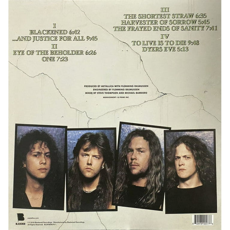 Metallica - Remastered 'And Justice For All' Vinyl LP Record