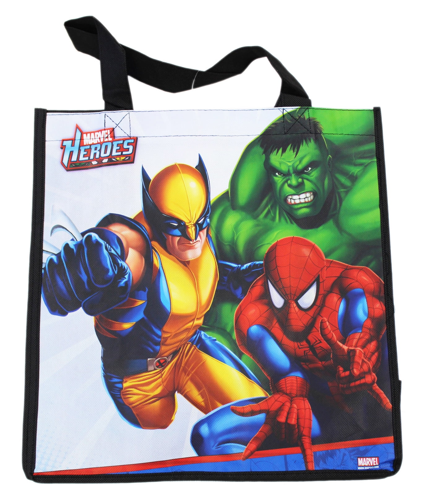 Marvel Heroes Personalised Drawstring Bag PE School Spiderman Hulk Wolverine 