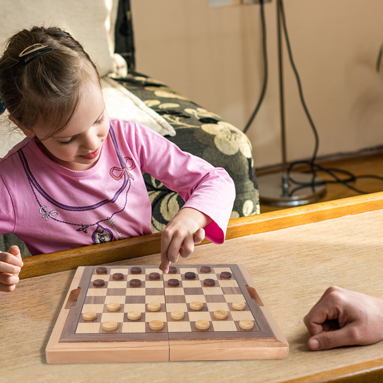 最大73％オフ！ ボードゲーム 英語 アメリカ 海外ゲーム GSE Wooden 3-in-1 Chess Checkers Backgammon  Table, Combo Game Set, Wood Table Set for Family Board Gamesボードゲーム 