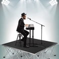 thumbnail image 2 of Toyandona Folding Stage, Black, Waterproof Coated Plywood, Aluminum Frame, Outdoor Use, 2 of 13