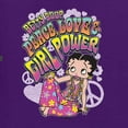 thumbnail image 5 of Wild Bobby Betty Boop Peace, Love and Girl Power Betty Boop Womens T-Shirt, Purple, Small, 5 of 5