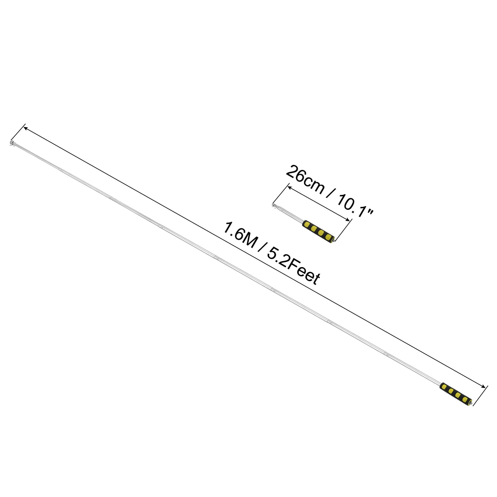 Unique Bargains Telescopic Handheld Flagpoles and Pointer Stick Yellow