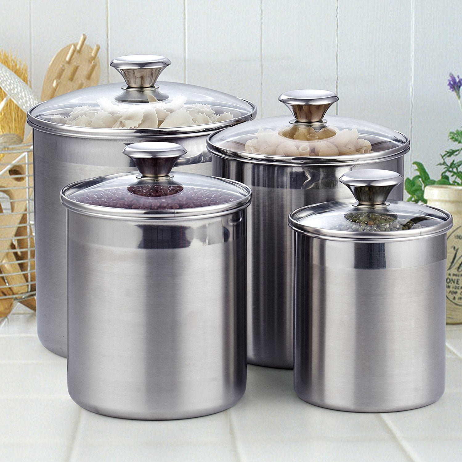 Cooks Standard Stainless Steel Food Jar Canister Set, 4-Piece