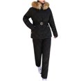 thumbnail image 4 of Tdoqot Women's Ski Jacket- with Hood Zipper Winter Coats for Women Black Size M, 4 of 5