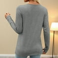 thumbnail image 6 of HongQid Long Sleeve V Neck T Shirts Womens Spring Fall Casual Henley Dressy Tops Cute Work Outfits Clothes, 6 of 8
