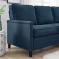 thumbnail image 6 of Modway Ashton Upholstered Fabric Sectional Sofa in Azure, 6 of 7