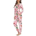 thumbnail image 2 of Renewold 2 Packs Skin Friendly Pjs Set for Women Softness Christmas Pink Pajama Lingerie Home Life Santa Xmas Socks Graphic Nightwear Tracksuit Soft Athletic Clothing Size XL, 2 of 4