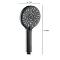 thumbnail image 3 of Hovmgk High Pressure Handheld Shower Head, 5 Spray Modes for Elderly & Kids, Adjustable Showerhead for Low Water Pressure, Comfortable Showering Experience, Silver/Black, 25.5×12×4cm, 3 of 6