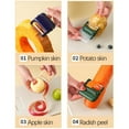 thumbnail image 5 of LSLJS Vegetable Peelers, Kitchen Gadgets, Portable Stainless Steel Fruit Peeler with Rotatable Sharp Blades, Magnetic Suction Peeler Multi-functional Travel Pocket Peeler with Safety Cover for Camping, 5 of 7