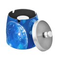 thumbnail image 2 of Blue Bubbles Ashtray with Lid Cigarette Ashtray Stainless Steel Ash Tray Ash Holder for Home Outdoor, 2 of 7