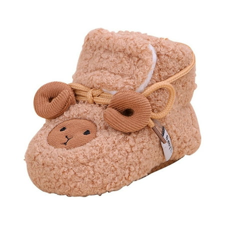 

Entyinea Baby Cozy Booties Non-Slip Sole for Toddler Boys Girls Winter Warm Cozy Socks Shoes A 11