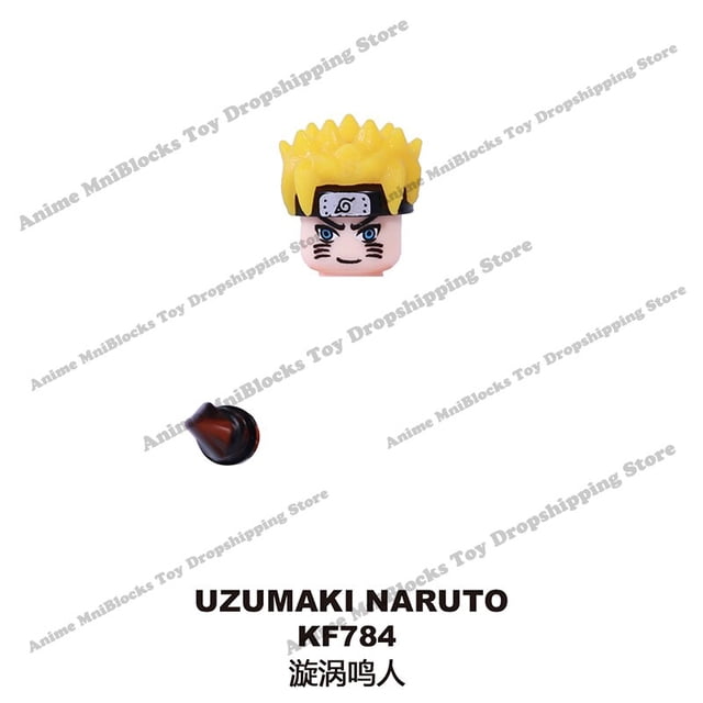 Bloques de construcción de Naruto Sasuke Kakashi Akatsuki para niños, Mini figuras de acción de dibujos animados de Anime, juguetes de montaje de cabezas, regalos de cumpleaños qym unisex