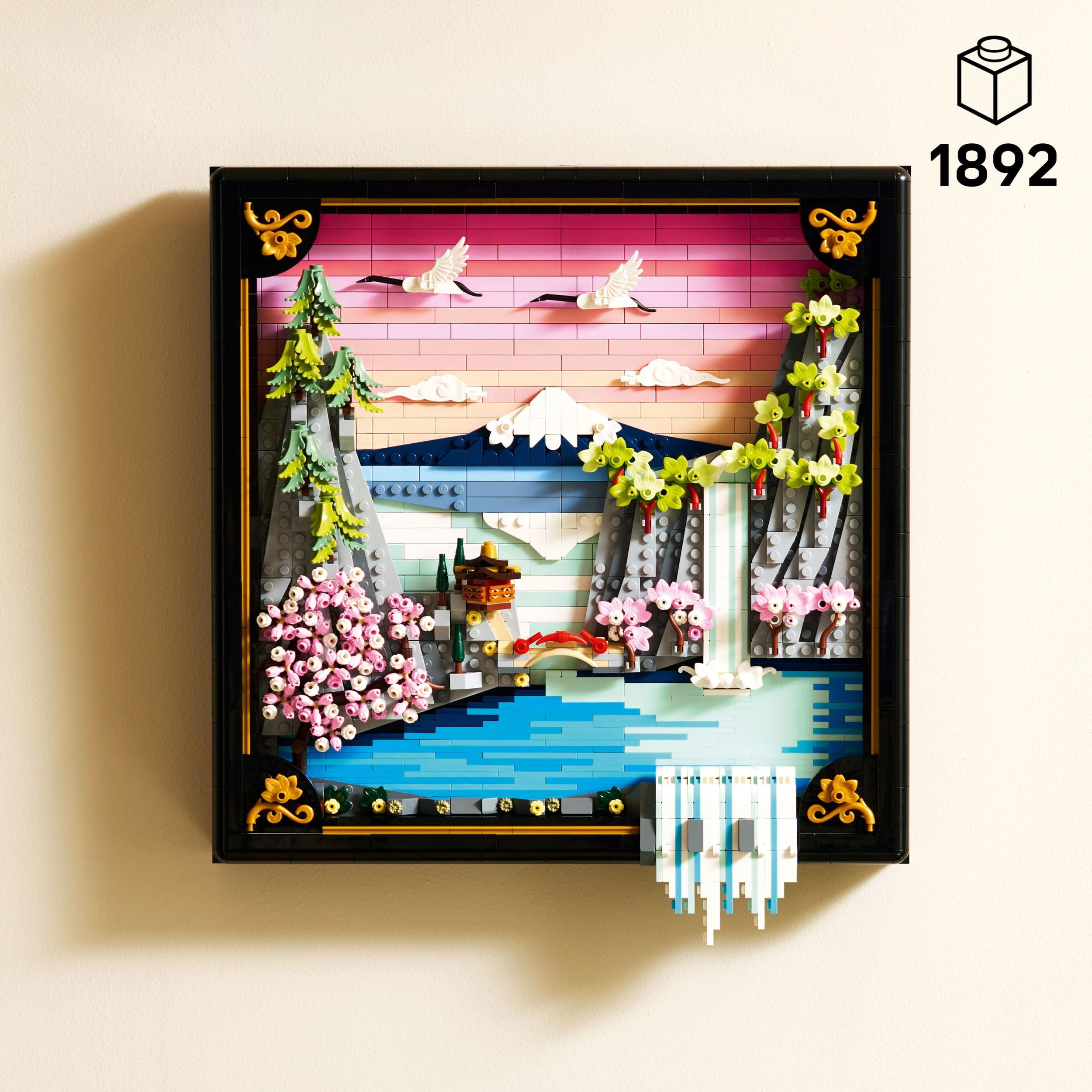 LEGO Art Le Paysage de Cerisiers en Fleurs Japonais, Décoration Murale 31218