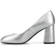 thumbnail image 3 of Journee Womens Seraphina Covered Block Heel Round Toe Pumps, 3 of 9